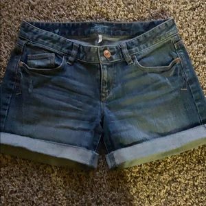 Loft mid rise jean shorts